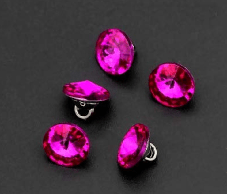 Nasturi cu cristale fucsia-magenta
