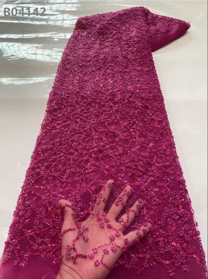 Dantela magenta/fucsia cu flori mici, pentru rochii de evenimente, materiale textule , accesorii de cusut
