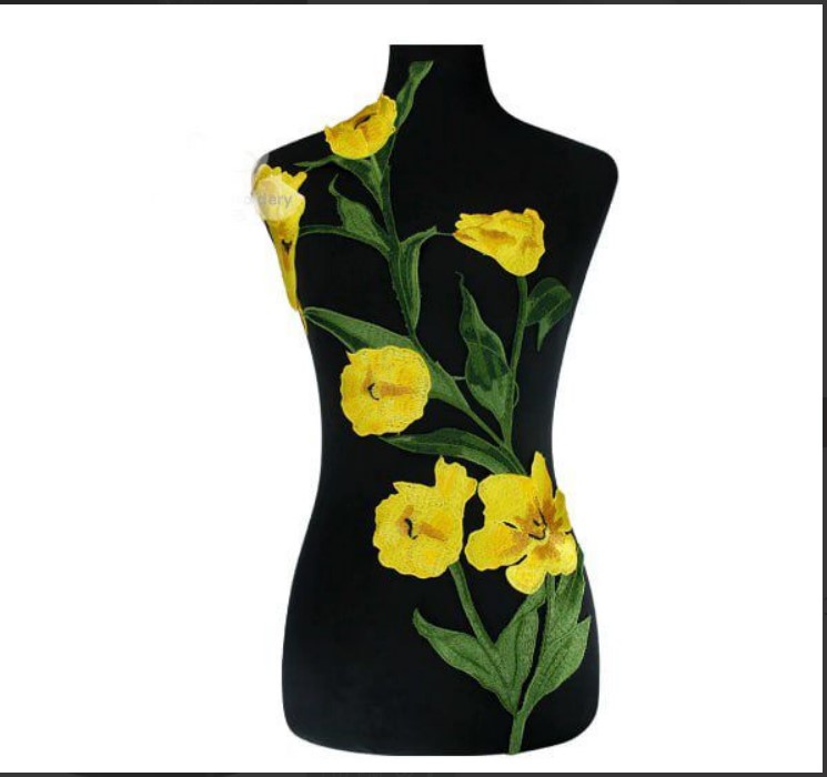 Aplicatie de cusut cu flori 66.5x30.5cm
