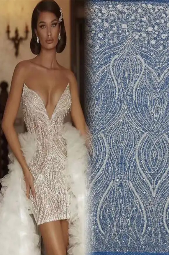 Broderie cu margele si paiete 
pe toata suprafata, pentru mireasa.
, wedding lace fabric glass beads, glass apliques. Broderii exclusive. Calitate Superioara. Broderii exclusive, lux