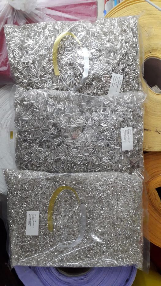 glass beads, glass apliques