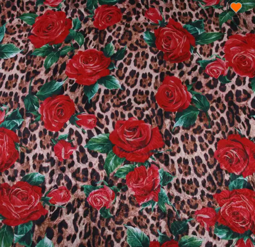 brocard animal print cu trandafiri . Tesaturi de evenimente, rochii de seara, bluze, fuste., pantaloni