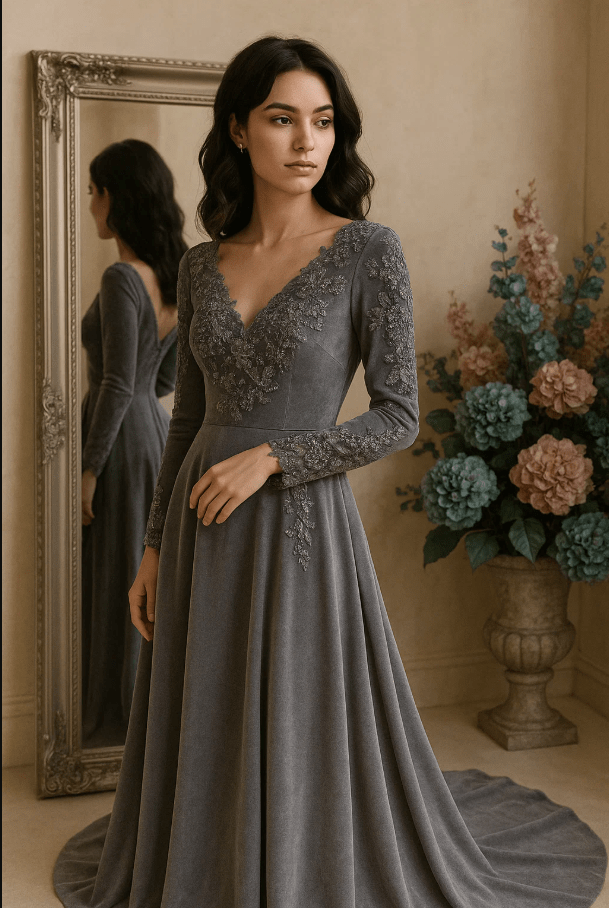 catifea gri, materiale textile . Tesaturi de evenimente, rochii de seara, bluze, fuste.