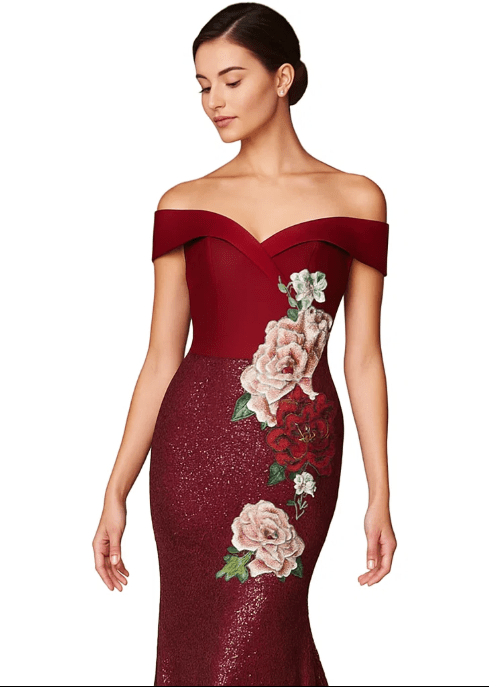 Flori de cusut, 
pentru rochie de seara. Materiale textuile, Accesorii de cusut premium.  Broderii exclusive. Calitate Superioara. Broderii exclusive.